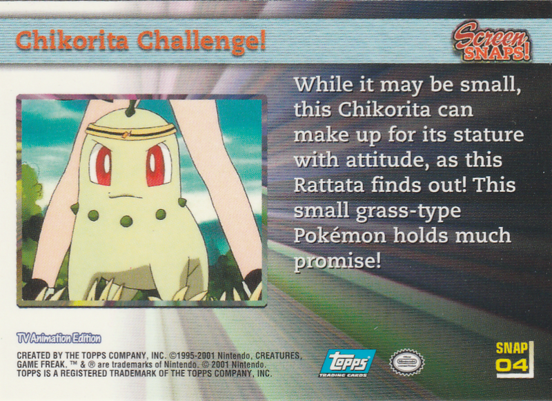 Chikorita Challenge! (SNAP 04) [Topps Pokemon Johto Series 1]