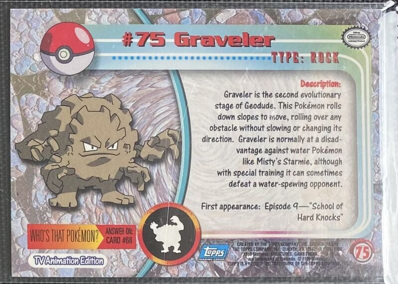 Graveler (75) [Topps TV Animation Edition Series 1 (Second Print)]