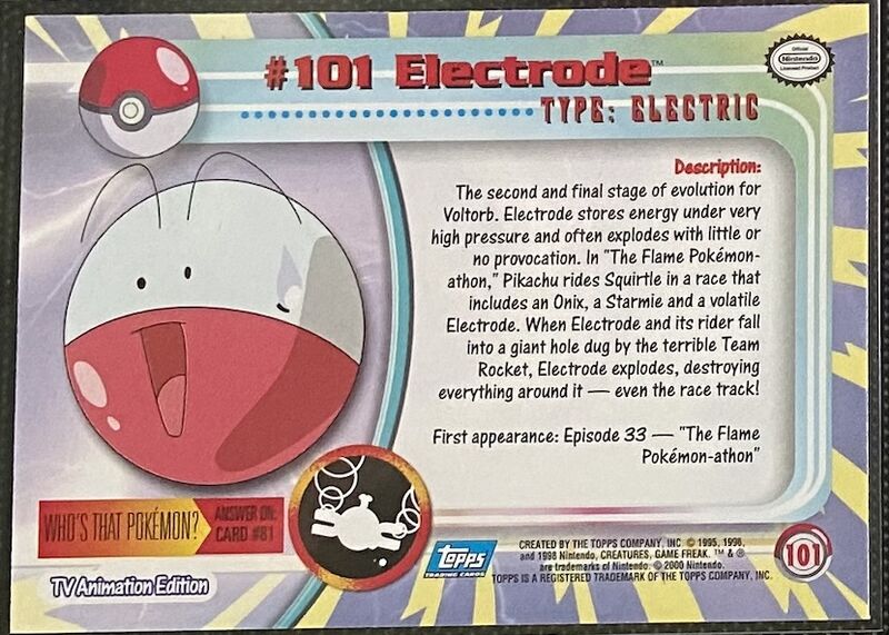 Electrode (101) [Topps TV Animation Edition Series 2]