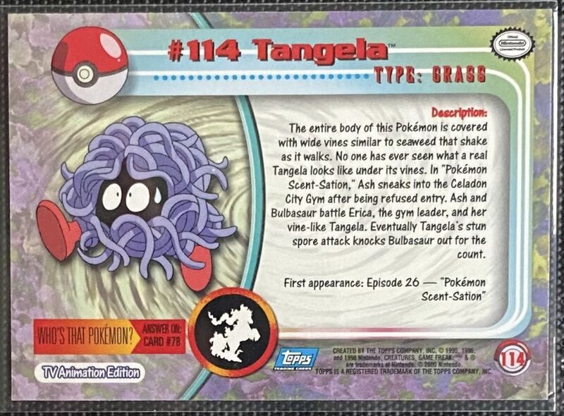 Tangela Foil (114) [Topps TV Animation Edition Series 2]