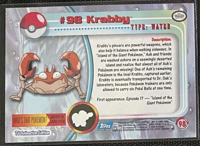 Krabby (98) [Topps TV Animation Edition Series 2]