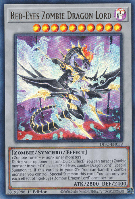 Red-Eyes Zombie Dragon Lord [DIFO-EN039] Ultra Rare - Josh's Cards