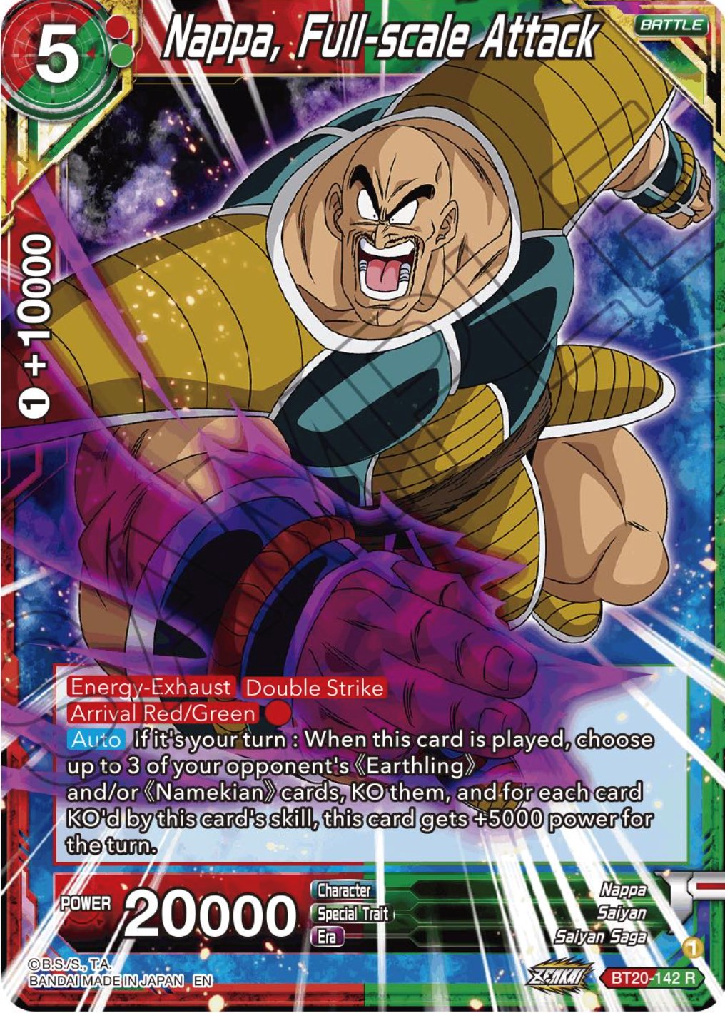 Nappa, Full-scale Attack (BT20-142) [Power Absorbed] Parallel Foil