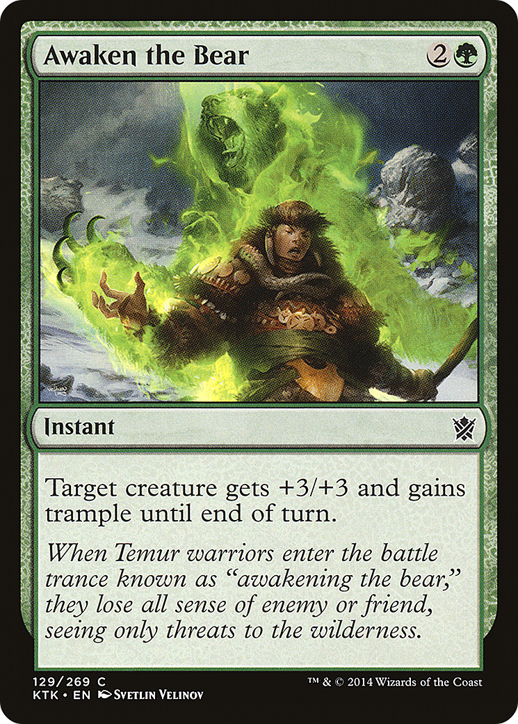Awaken the Bear (KTK-129) - Khans of Tarkir Foil