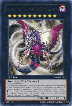 Number C92: Heart-eartH Chaos Dragon [LVAL-EN050] Rare - Josh's Cards