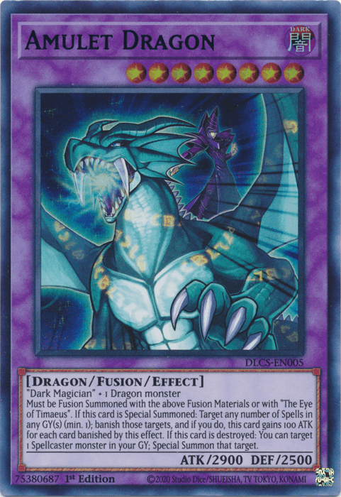 Amulet Dragon (Blue) [DLCS-EN005] Ultra Rare - Josh's Cards