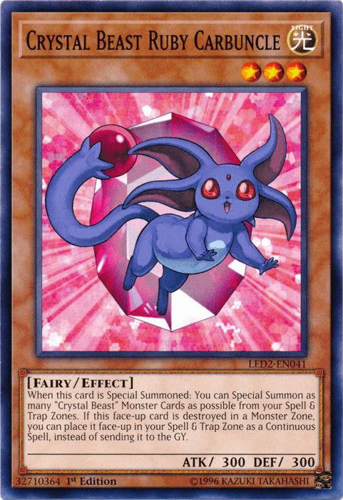 Crystal Beast Ruby Carbuncle [LED2-EN041] Common - Josh's Cards