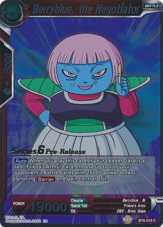 Berryblue, the Negotiator (BT6-019_PR) [Destroyer Kings Prerelease Promos] Parallel Foil