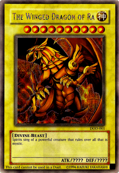 The Winged Dragon of Ra [DOD-001] Prismatic Secret Rare - Josh's Cards