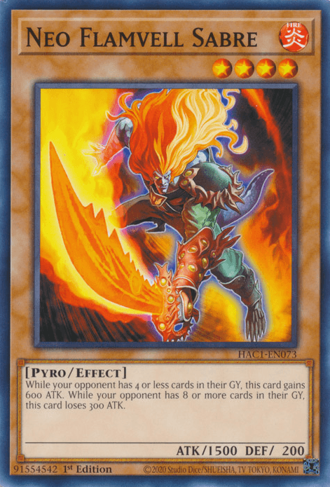 Neo Flamvell Sabre [HAC1-EN073] Common - Josh's Cards