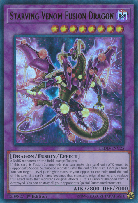 Starving Venom Fusion Dragon [LEDD-ENC25] Ultra Rare - Josh's Cards