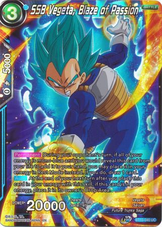 SSB Vegeta, Blaze of Passion (BT10-040) [Rise of the Unison Warrior] Parallel Foil