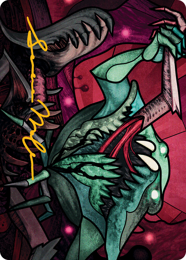 Yargle, Glutton of Urborg Art Card (Gold-Stamped Signature) [March of the Machine Art Series] Foil