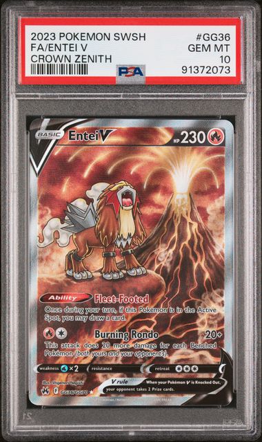 Pokemon: Entei V Crown Zenith GG36/GG70 PSA 10