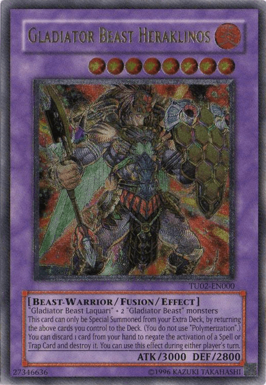 Gladiator Beast Heraklinos [TU02-EN000] Ultimate Rare - Josh's Cards