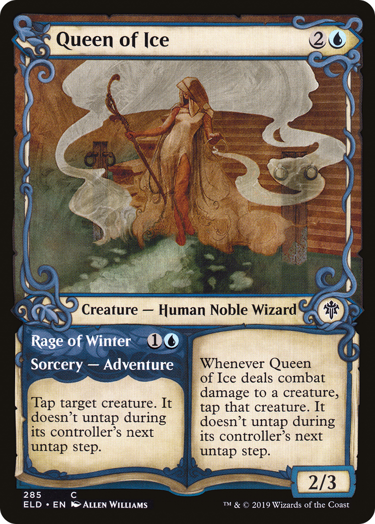 Queen of Ice // Rage of Winter (ELD-285) - Throne of Eldraine: (Showcase)