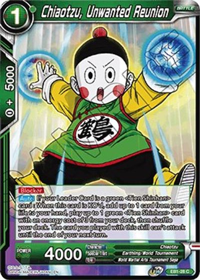 Chiaotzu, Unwanted Reunion (EB1-28) [Battle Evolution Booster] Parallel Foil