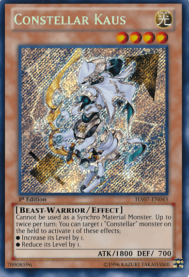 Constellar Kaus [HA07-EN045] Secret Rare - Josh's Cards