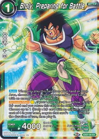 Broly, Preparing for Battle (EX07-06) [Magnificent Collection Fusion Hero] Parallel Foil