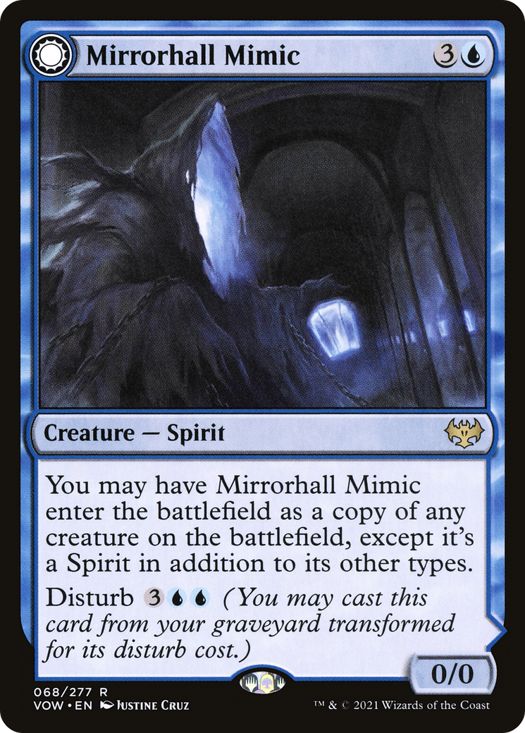 Mirrorhall Mimic // Ghastly Mimicry (VOW-068) - Innistrad: Crimson Vow: (Double Faced Transform) Foil