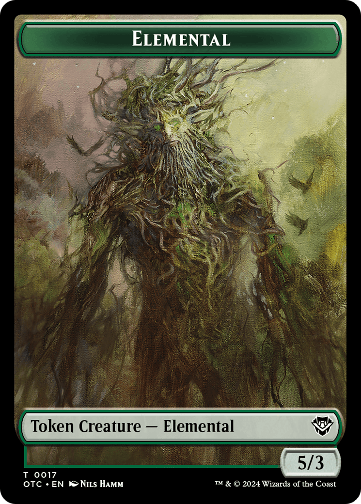 Insect // Elemental (0017) Double-Sided Token [Outlaws of Thunder Junction Commander Tokens] - Josh's Cards