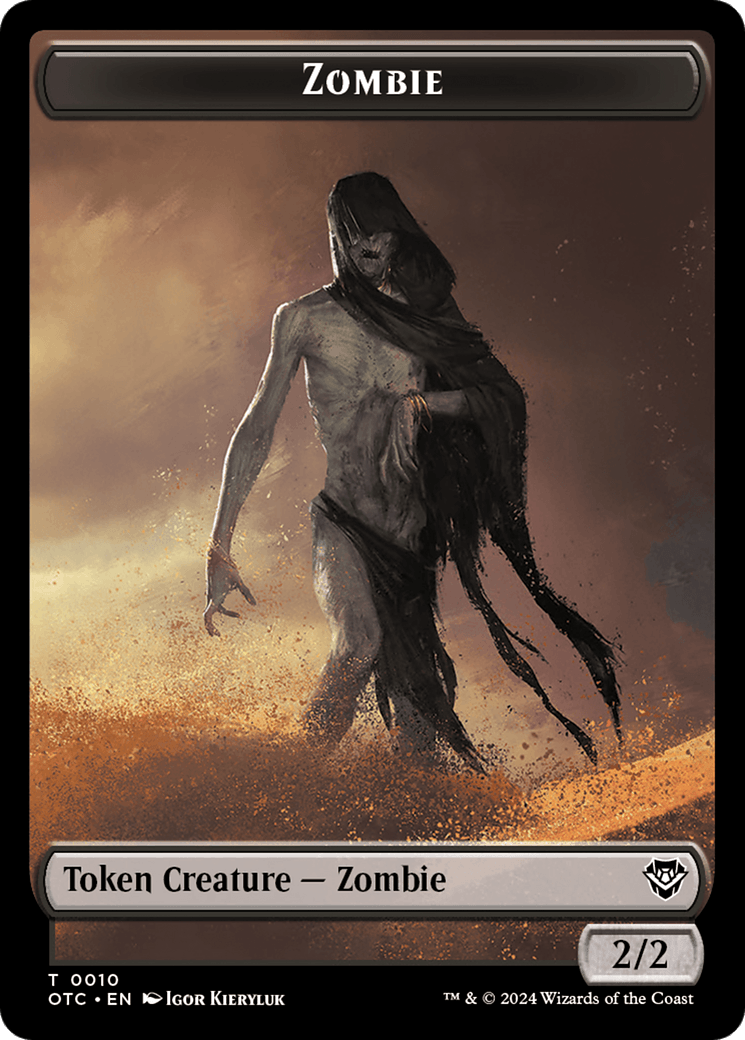 Zombie // Ox Warrior Double-Sided Token [Outlaws of Thunder Junction Commander Tokens] - Josh's Cards