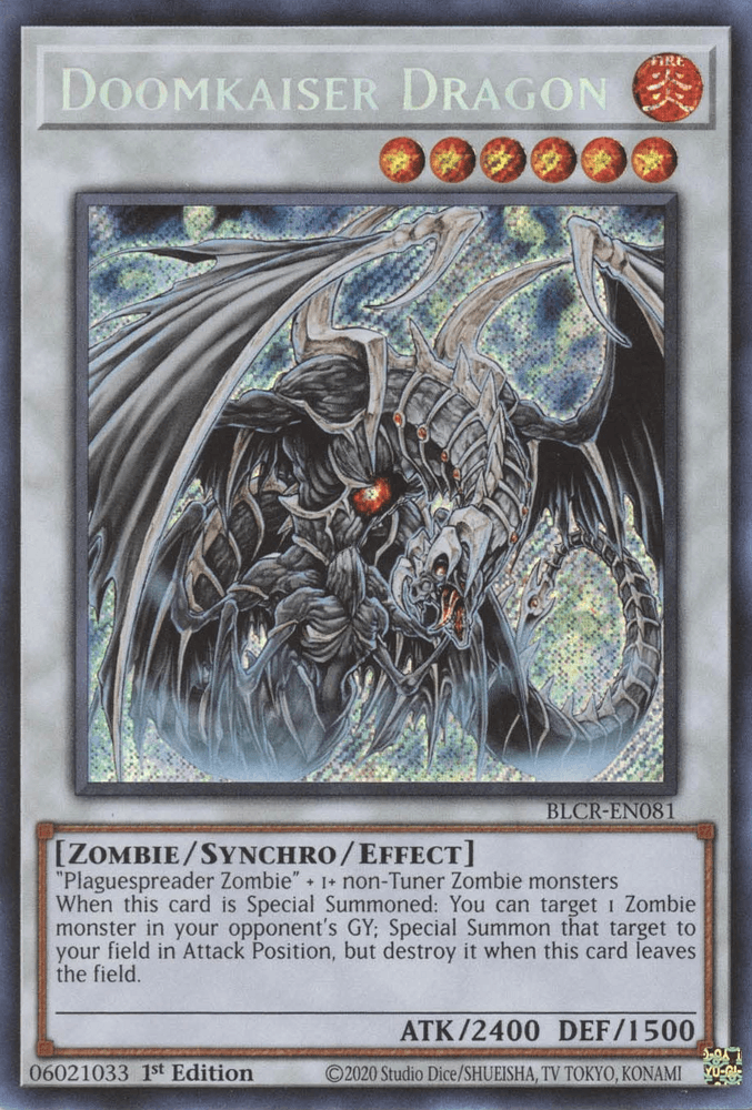 Doomkaiser Dragon [BLCR-EN081] Secret Rare - Josh's Cards