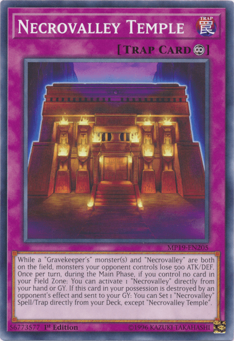 Necrovalley Temple [MP19-EN205] Common - Josh's Cards