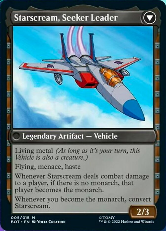 Starscream, Power Hungry // Starscream, Seeker Leader (BOT-005) - Transformers: (convertdfc) Foil
