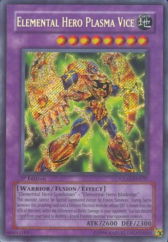 Elemental Hero Plasma Vice [GLAS-EN037] Secret Rare - Josh's Cards