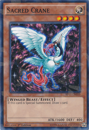 Sacred Crane [BP03-EN010] Shatterfoil Rare - Josh's Cards