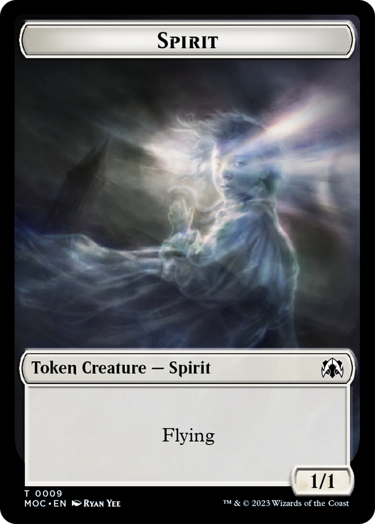 Spirt (9) // Treasure Double-Sided Token [March of the Machine Commander Tokens] Foil