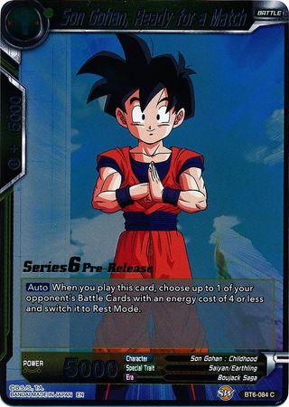 Son Gohan, Ready for a Match (BT6-084_PR) [Destroyer Kings Prerelease Promos] Parallel Foil