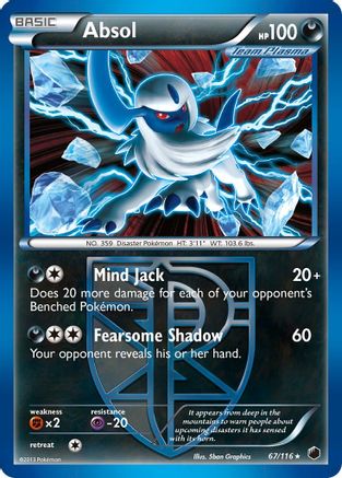 Absol (Team Plasma) 067/116 - Plasma Freeze Reverse Holofoil