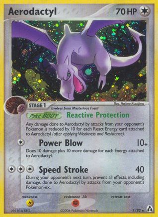 Aerodactyl 001/92 - Legend Maker Reverse Holofoil