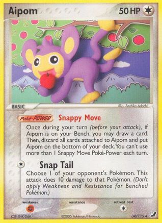 Aipom 034/115 - Unseen Forces Reverse Holofoil