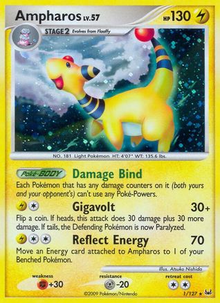 Ampharos 001/127 - Platinum Reverse Holofoil
