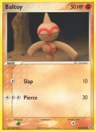 Baltoy 043/106 - Emerald Reverse Holofoil