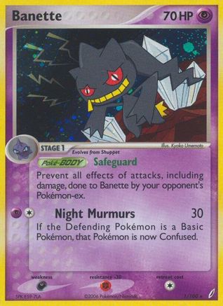 Banette 001/100 - Crystal Guardians Holofoil