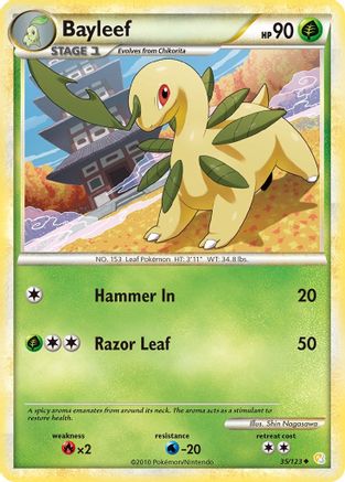 Bayleef 035/123 - HeartGold SoulSilver Reverse Holofoil
