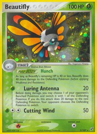 Beautifly 002/107 - Deoxys Reverse Holofoil