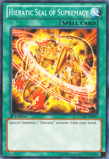 Hieratic Seal of Supremacy [GAOV-EN057] Common - Josh's Cards