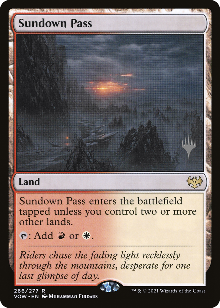 Sundown Pass (PPDMU-266P) - Innistrad: Crimson Vow Promos Foil