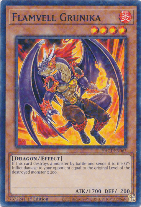 Flamvell Grunika (Duel Terminal) [HAC1-EN067] Common - Josh's Cards
