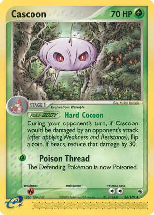 Cascoon 026/109 - Ruby and Sapphire Reverse Holofoil