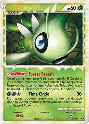 Pokemon: Celebi Prime Triumphant 92/102 - Light Play