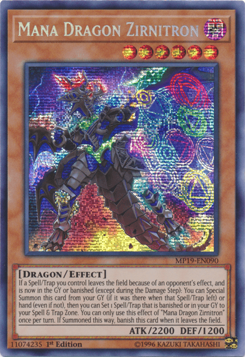 Mana Dragon Zirnitron [MP19-EN090] Prismatic Secret Rare - Josh's Cards