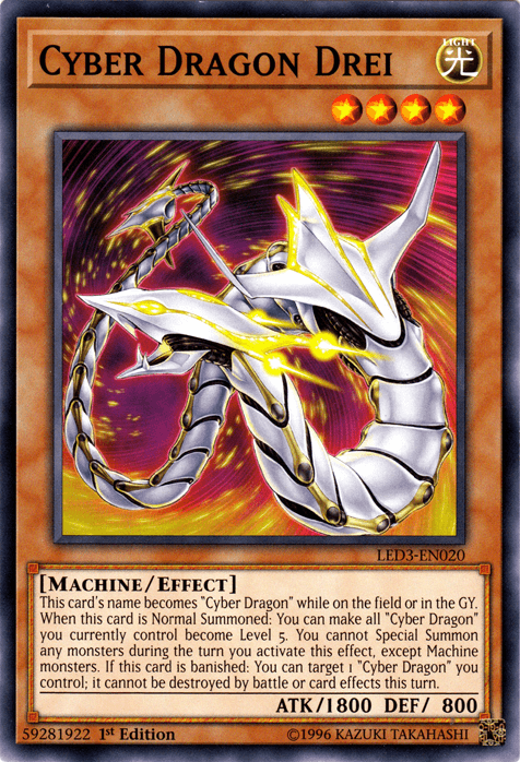 Cyber Dragon Drei [LED3-EN020] Common - Josh's Cards