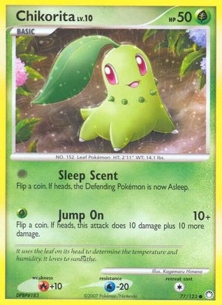 Chikorita 077/123 - Mysterious Treasures Reverse Holofoil