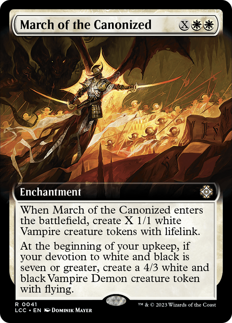 March of the Canonized (LCC-041) - The Lost Caverns of Ixalan Commander: (Extended Art)